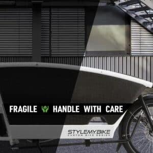 Reflective Stripes | Fragile Handle With Care | black, white, green